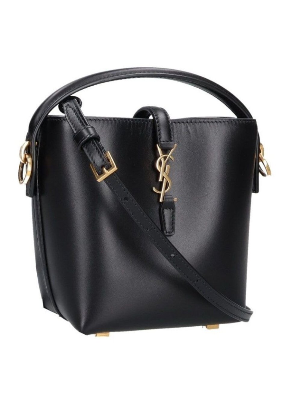 Saint Laurent Roland Paris Mini YSL Mini Bucket Calfskin Shoulder Bag